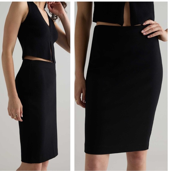 Quince Dresses & Skirts - Quince Ultra-Stretch Ponte Pencil Skirt L